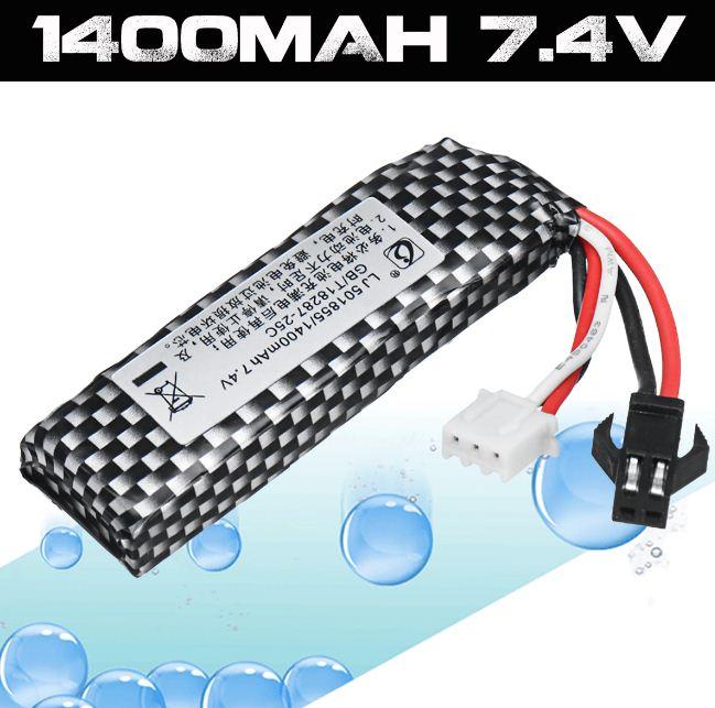 Pin 7.4V 1400MAH  Vuông  Cho Các Dòng Đồ Chơi
