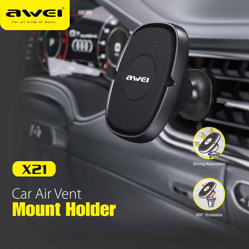 Awei X21 Giá đỡ điện thoại trên ô tô có nam châm mạnh xoay 360 Độ ổn định cao Điều kiện đường xá khác nhau Dành cho iPhone13 Pro Max 12 11 XS X Giá đỡ ô tô gắn nam châm nam châm cho điện thoại di động trên ô tô Giá đỡ điện tho