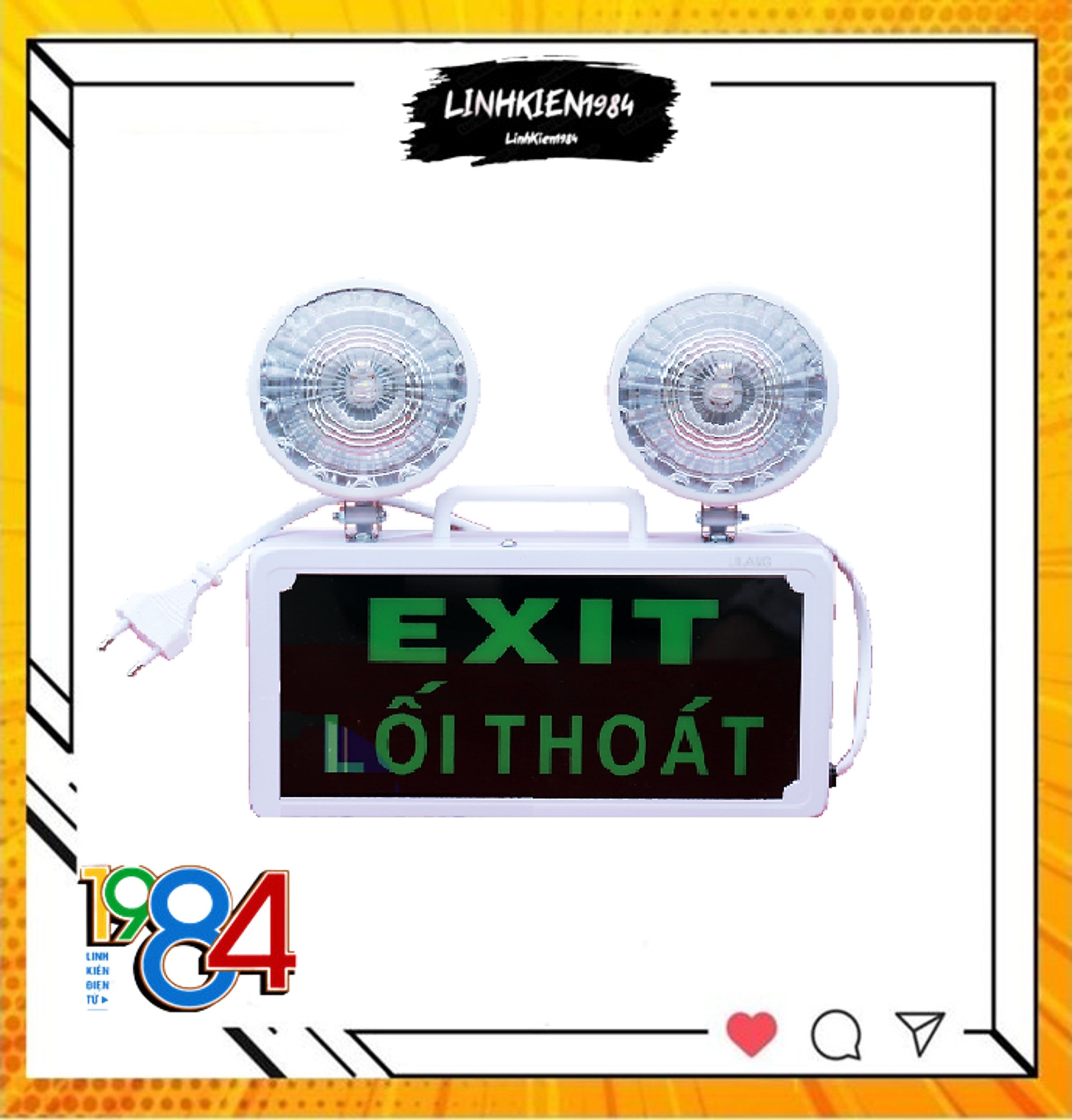 Đèn sự cố kết hợp exit led - khẩn cấp emergency - thoát hiểm