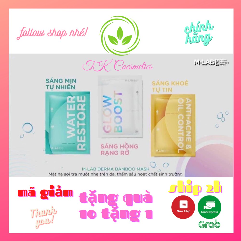Mặt nạ dưỡng trắng sáng, cấp ẩm da M-lab, Mặt nạ M-lab