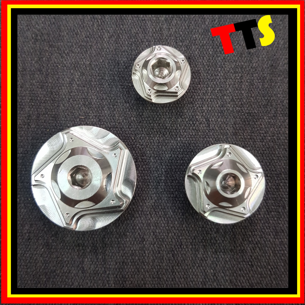 [HCM]( INOX TRẮNG ) COMBO 3 ỐC XE YAMAHA  2 ỐC MÂM ĐỀ + 1 ỐC NẮP NHỚT CHO CÁC LOẠI XE EXCITER 135 SIRIUS JUPITER