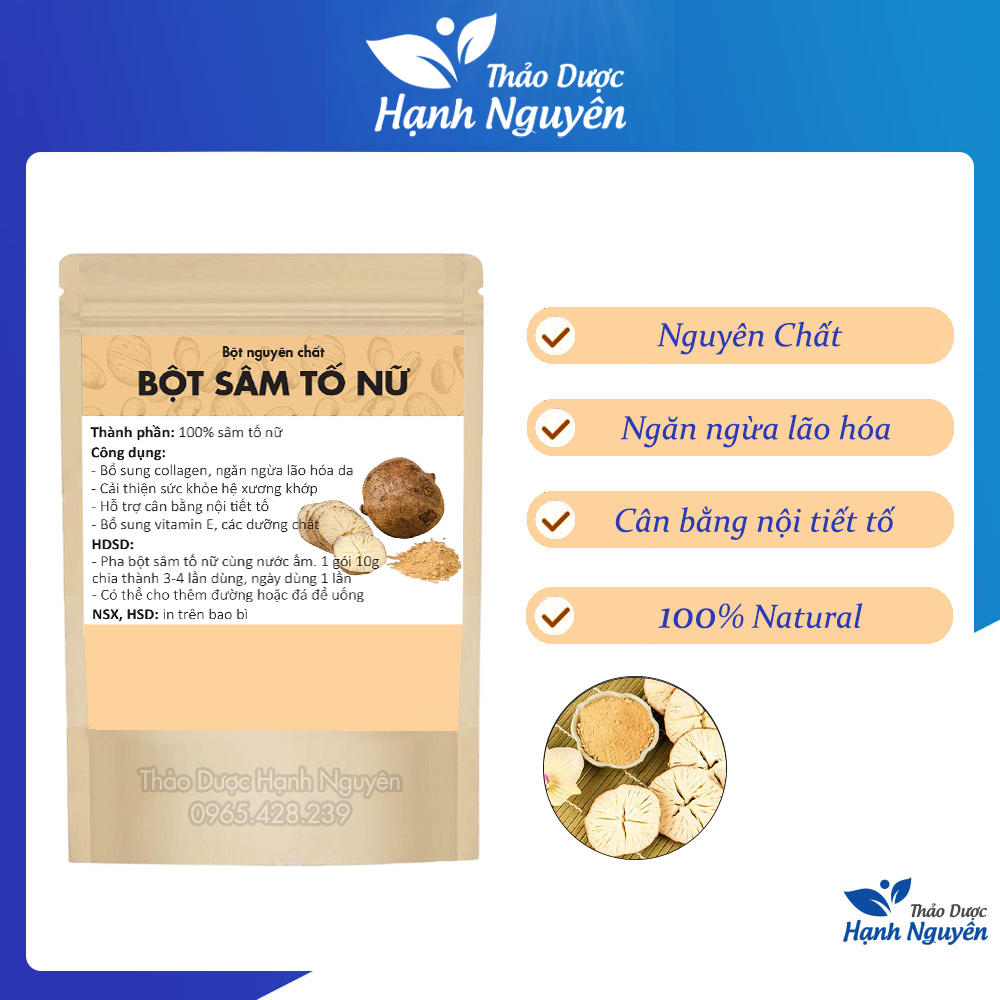 Bột sâm tố nữ nguyên chất 1kg - Thảo dược hạnh nguyên