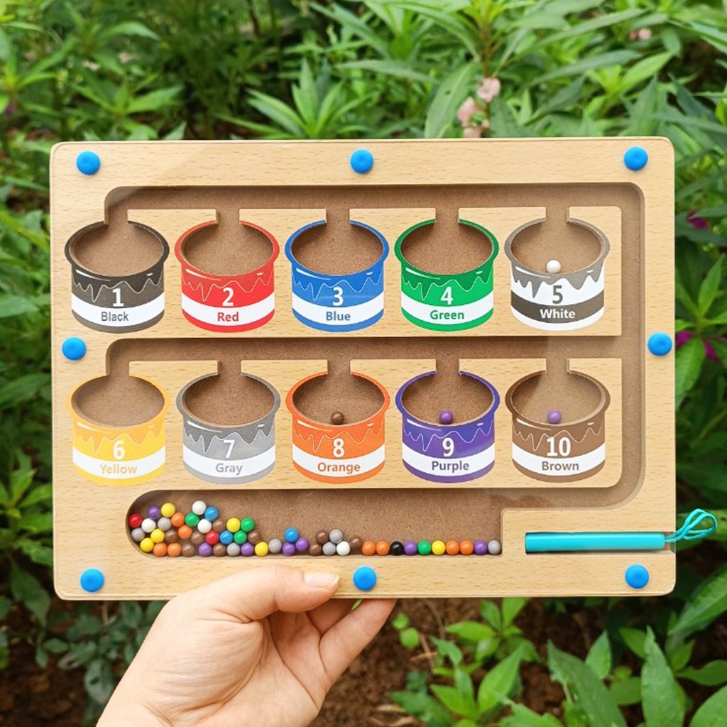 Đồ chơi Bộ Toán học logic 4 màu theo mẫu kèm đồng hồ cát -Game logic 4 màu thông minh giúp bé phát triển tư duy sáng tạo