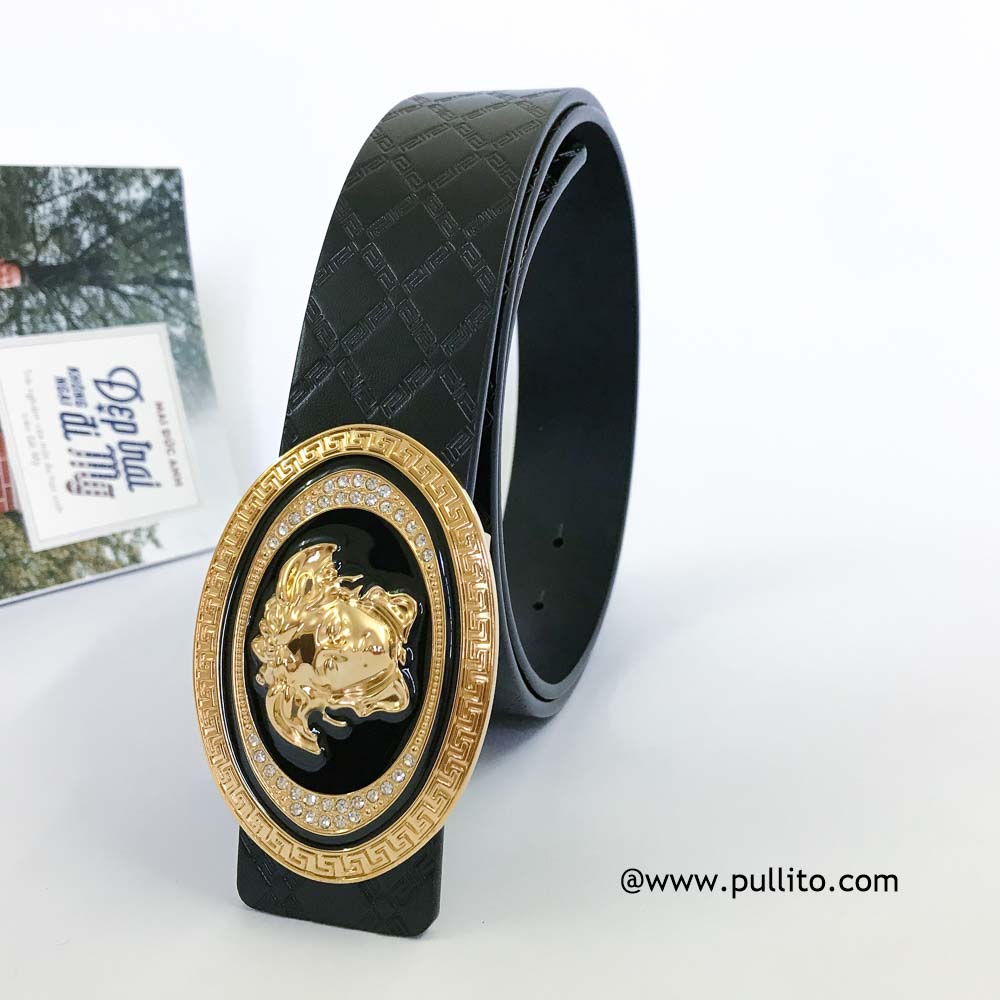 Thắt lưng nam Vers hình elip mặt đá độc đáo không đụng hàng new 2020