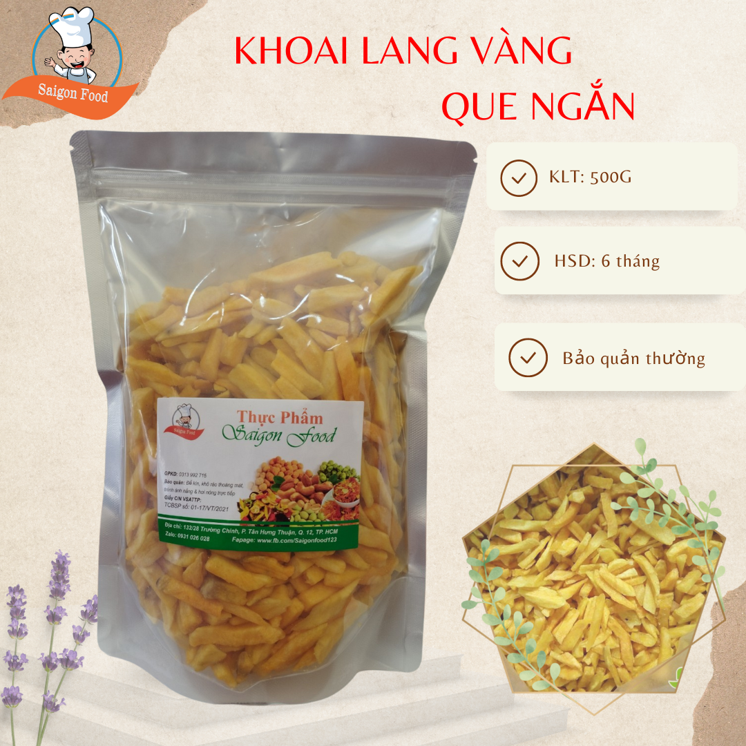 Khoai Lang Vàng Que Ngắn Saigonfood 500g