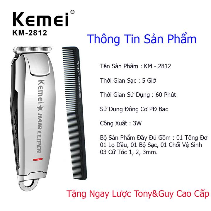 Tông Đơ Chấn Viền Cao Cấp Kemei Km- 2812 Chuẩn Hàng Máy Cực Êm Khỏe.