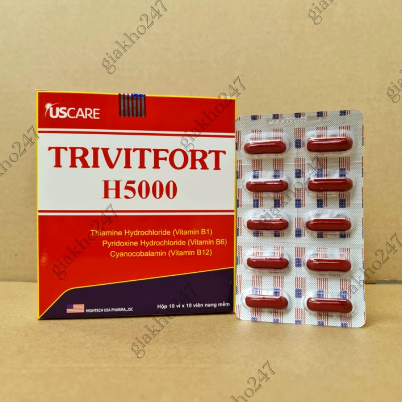 TRIVITFORT H5000 giúp bổ sung vitamin B1, B6, B12 cho cơ thể