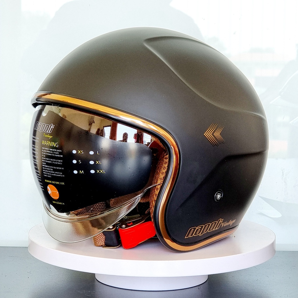 MŨ BẢO HIỂM TRẺ EM KÍNH ÂM CHÍNH HÃNG NAPOLI N189(DÙNG CHO EM BÉ TỪ 3 - 8 TUỔI CÓ VÒNG ĐẦU 47 - 51CM)