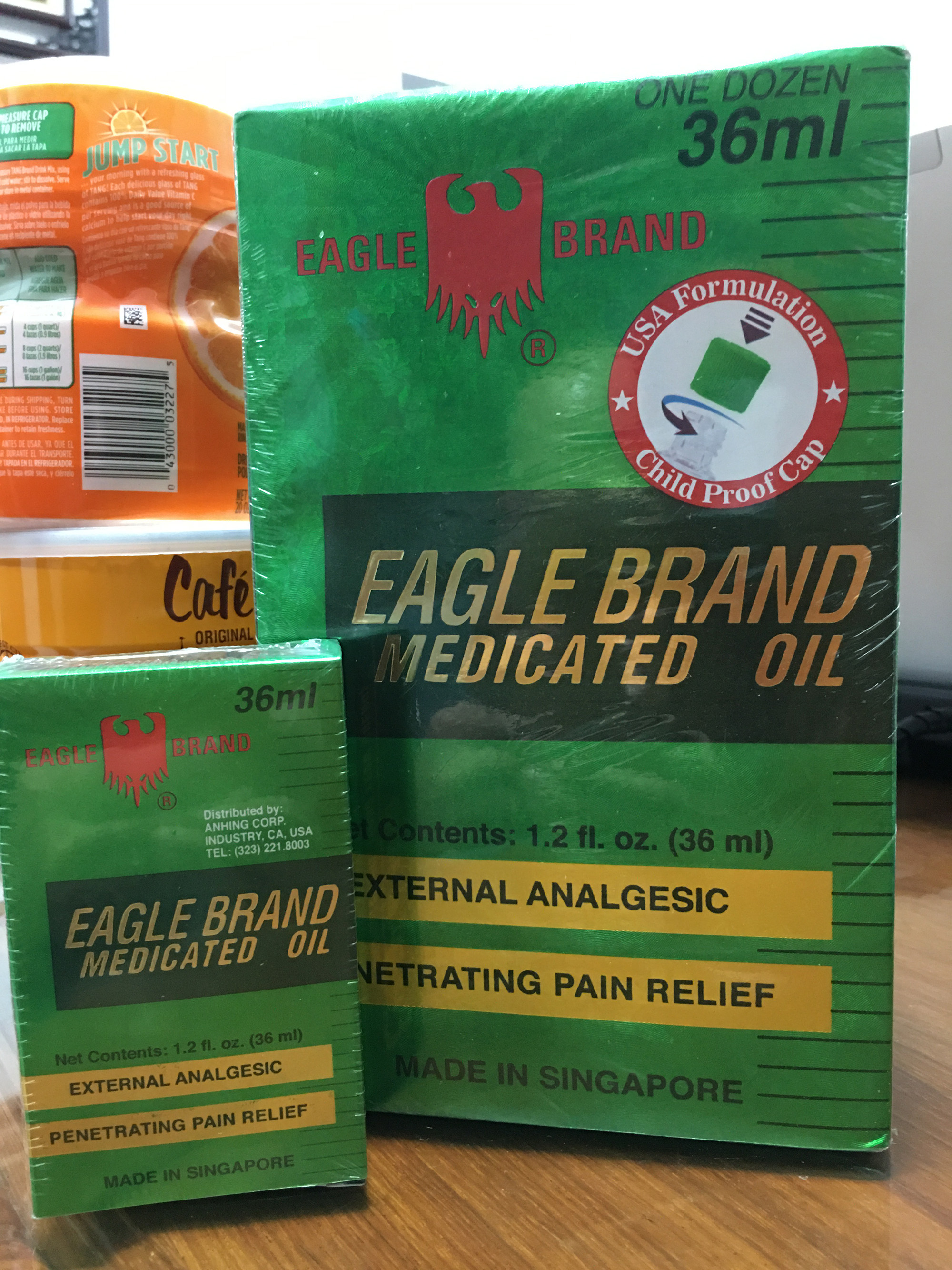 Dầu xanh con ó - eagle brand 36ml xách tay từ mỹ. xuất xứ: singapore