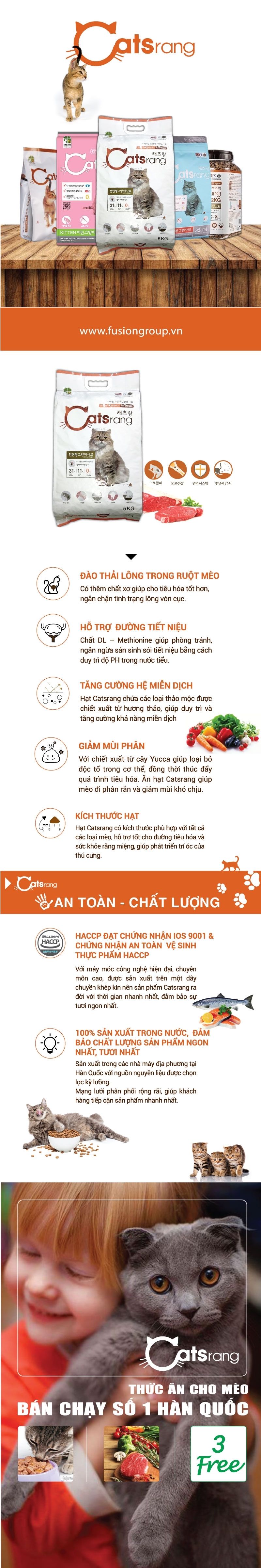 Catsrang thức ăn mèo Hàn Quốc thức ăn cho mèo mọi lứa tuổi