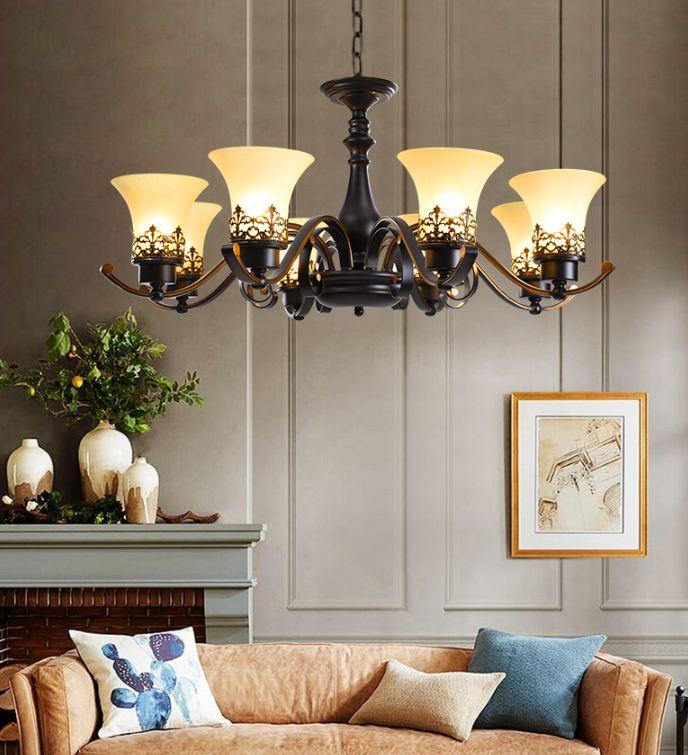 Đèn chùm CELO phong cách cổ điển Bắc Âu (Loại 8 bóng)