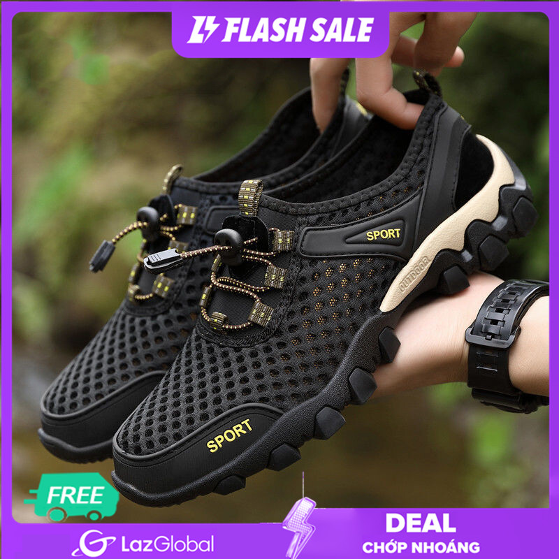 Champ shoes Store【Free Shipping Miễn phí vận chuyển  Giày Đi Bộ Đường Dài, Men Của Non-Slip Thể Thao Chịu Mài Mòn Giày, Xăng Đan Lưới Thoáng Khí Ngoài Trời
