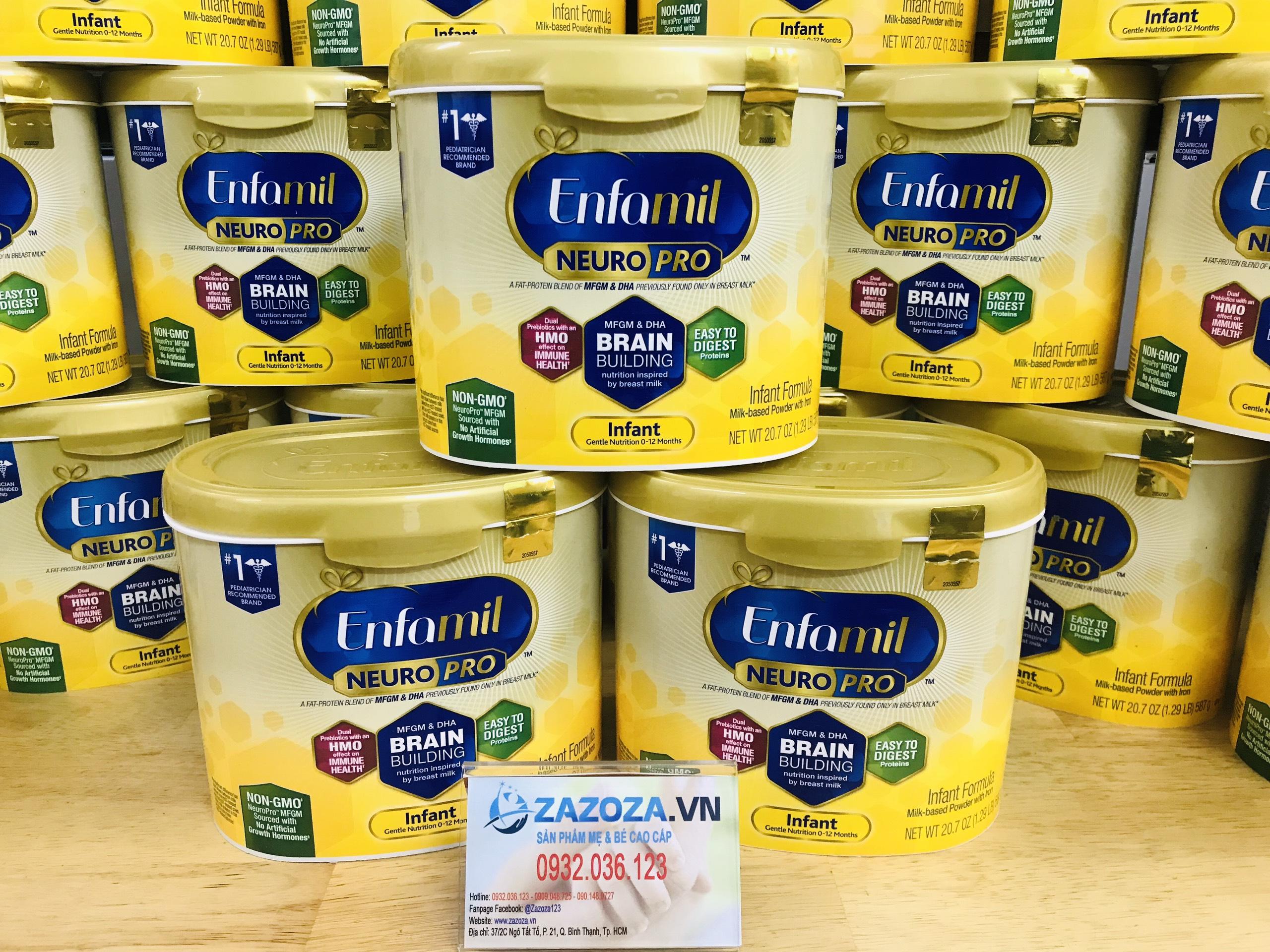 Sữa bột enfamil neuro pro non-gmo infant formula 587g nhập mỹ