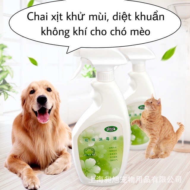 Bình Xịt Khuẩn Khử Mùi Hôi, Sát Khuẩn Chuồng, Nệm, Cát, Phân...Cho Chó Mèo