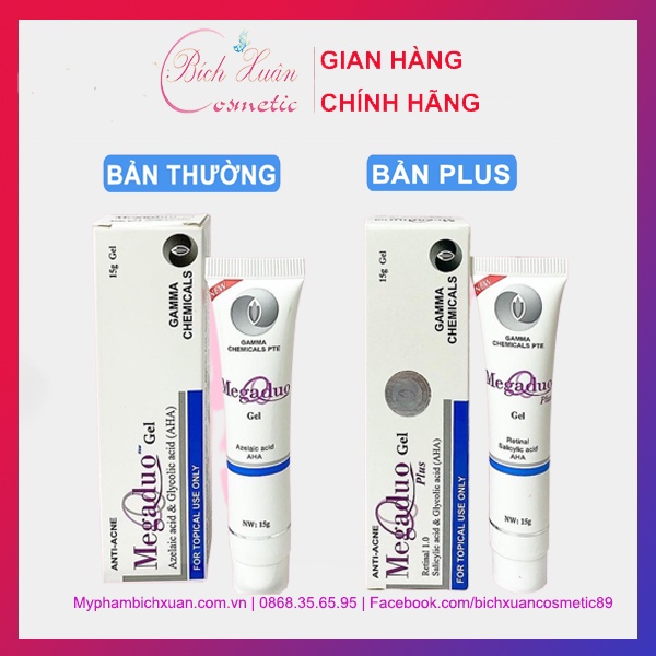Gel giảm mụn và mờ thâm megaduo gel new aha va plus 15g