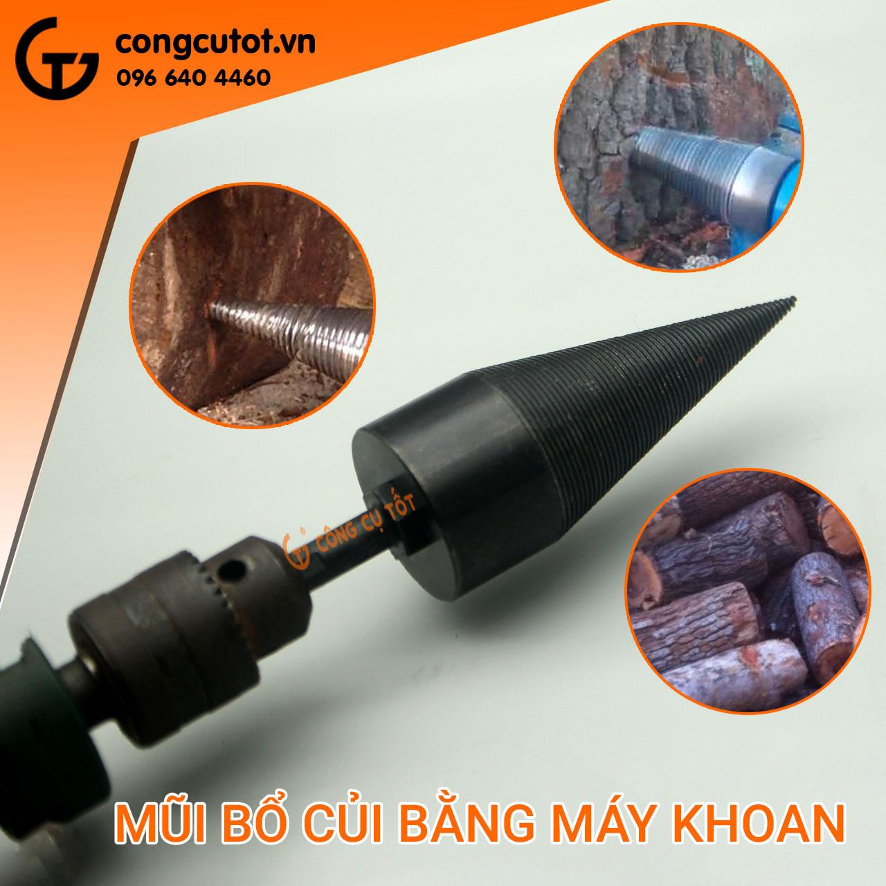 Mũi chẻ củi các cỡ 32,38, 42, 45, 50mm
