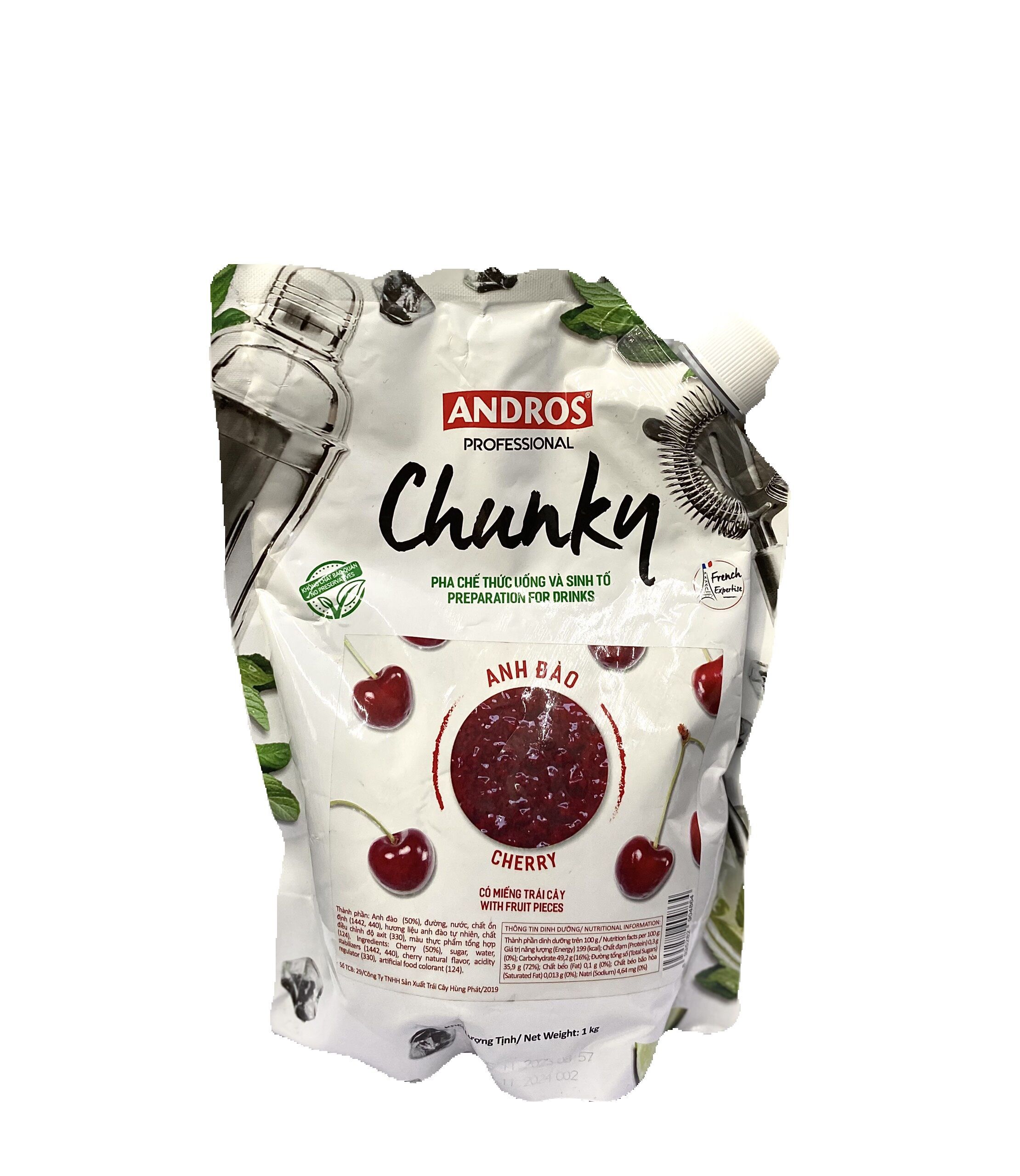 Mứt chunky anh đào túi 1kg siêu rẻ