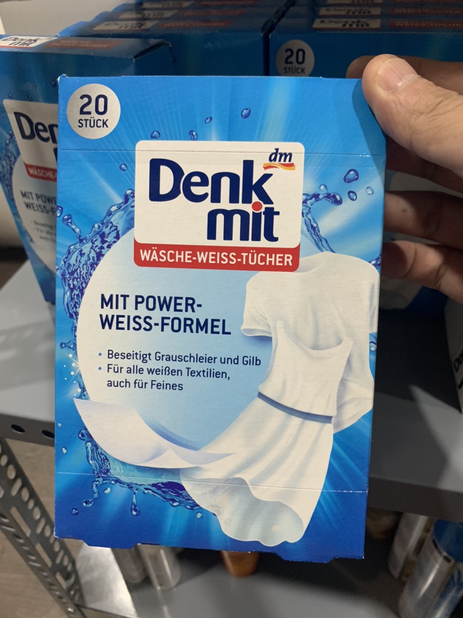 Miếng giặt tẩy trắng quần áo denk mit, hàng đức