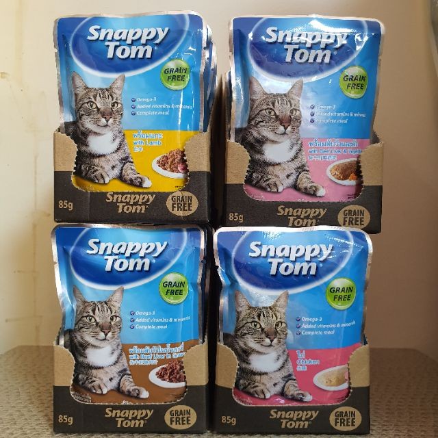 Pate snappytom gói 85g - 4 vị siêu ngon cho mèo trên 1 tuổi
