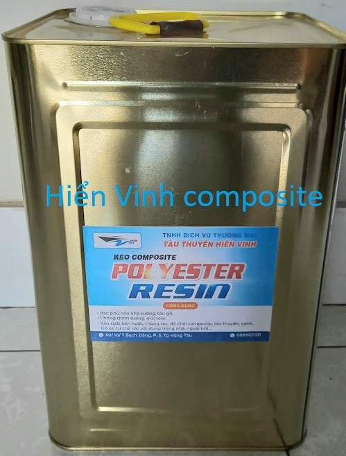 Keo composite (nhựa polyester) - 10 kg + 80 cc xúc tác + 1 xi lanh pha keo