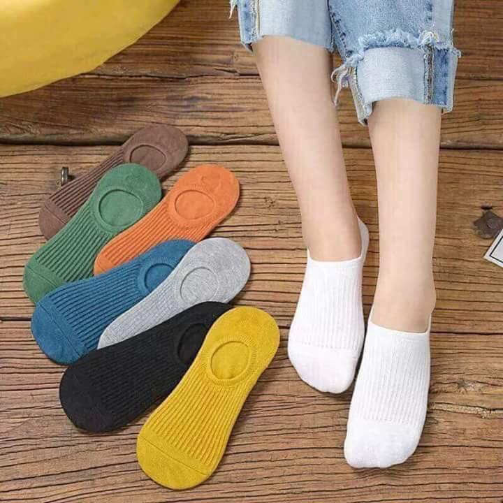 Combo 10 Tất lười tất đi hài vintage phong cách Hàn Quốc cho cả nam và nữ