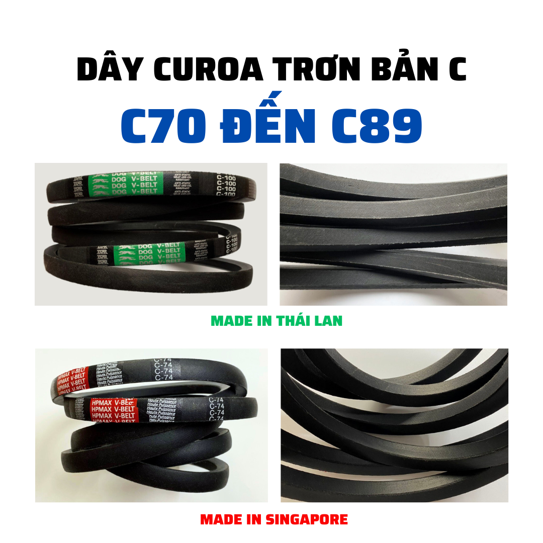 Dây curoa trơn bản C: C70 C71 C72 C73 C74 C75 C76 C77 C78 C79 C80 C81 C82 C83 C84 C85 C86 C87 C88 C89