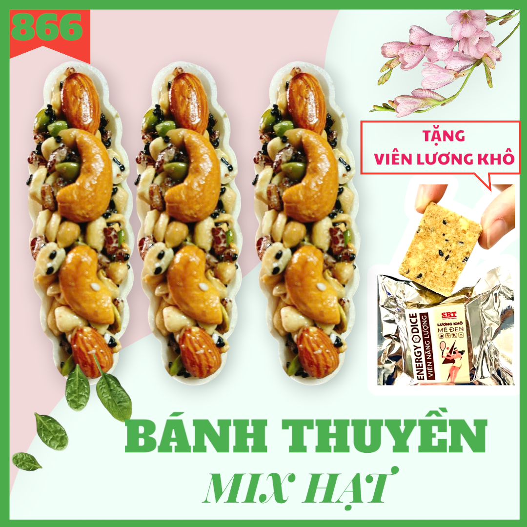 BÁNH THUYỀN Mix Hạt dinh dưỡng ( Tặng 1 viên Lương khô SBT)