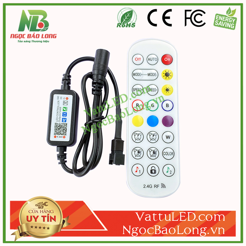 Mạch LED full màu 1903/2811 có remote khiển app - Sử dụng để trang trí phòng ngủ đường viền biển Quảng Cáo