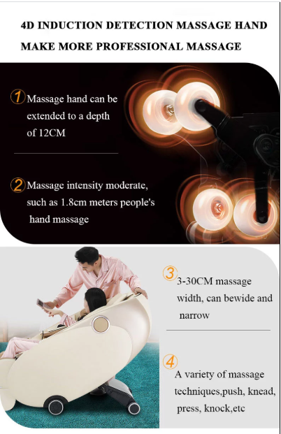 Ghế Massage toàn thân cao cấp, con lăn 4D thế hệ mới.