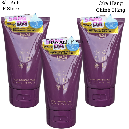Sữa rửa mặt hasi kokeshi sạch sâu sáng da hoa nhung tuyết