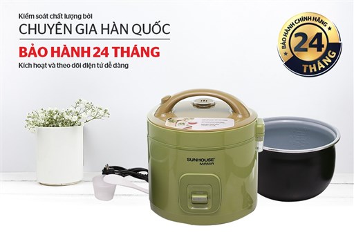 Nồi cơm điện 1.8l sunhouse mama shd8665g