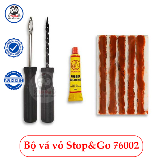 Bộ vá lụi stop&go 76002 - bộ vá xe dành cho mô tô, xe máy stop & go chính hãng