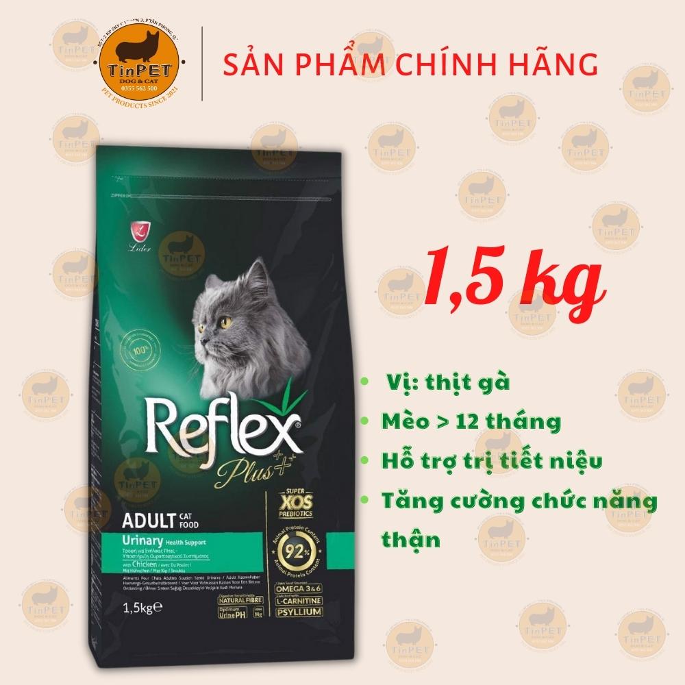 Hạt cho mèo bị sỏi thận reflex plus vị gà gói 1.5kg giúp hỗ trợ tiết niệu cho mèo và làm bóng mượt lông