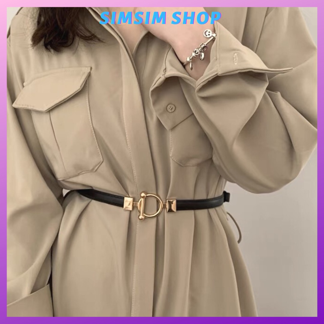 THẮT LƯNG nữ tròn nhỏ 1.4cm ĐV010 - DÂY NỊT nữ bản nhỏ nịt áo váy tròn nhỏ cài tiện lợi - Đai thắt áo nhỏ xinh