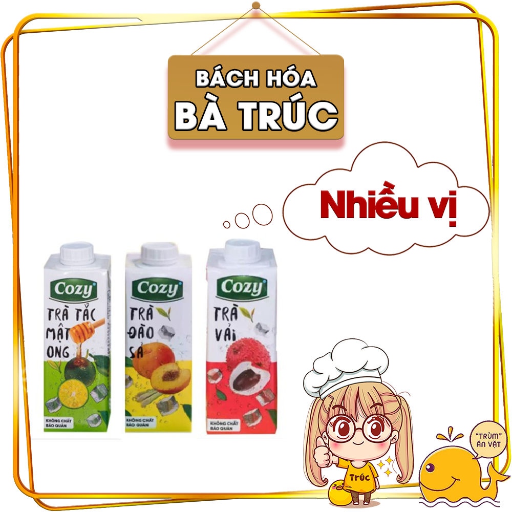 Trà hoa quả Cozy hộp 225ml nhiều vị
