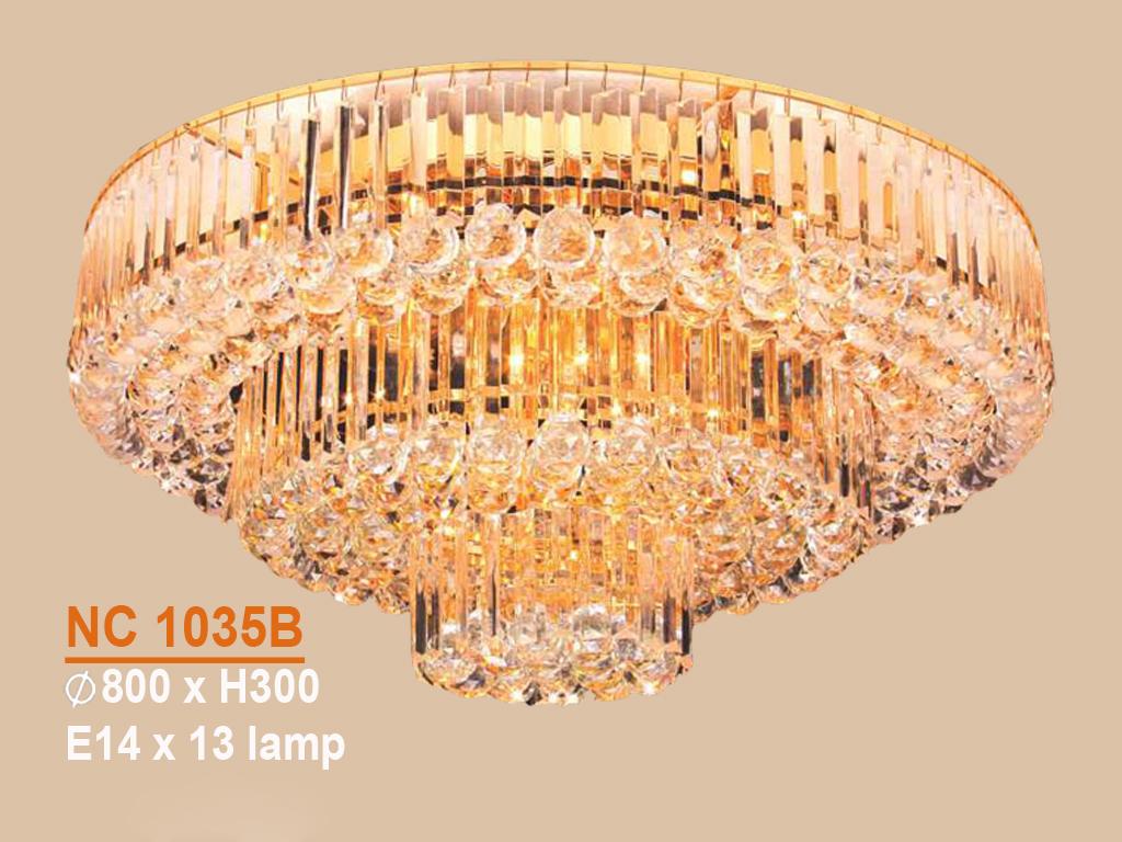 Đèn mâm ốp trần - pha lê trang trí vkt-nc-1035b