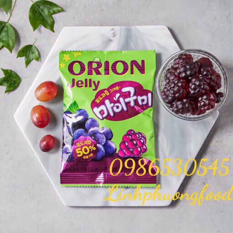 Kẹo dẻo vị nho orion hàn quốc 66g