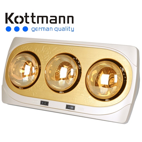 Đèn sưởi nhà tắm 3 bóng vàng kottmann k3b-nv.