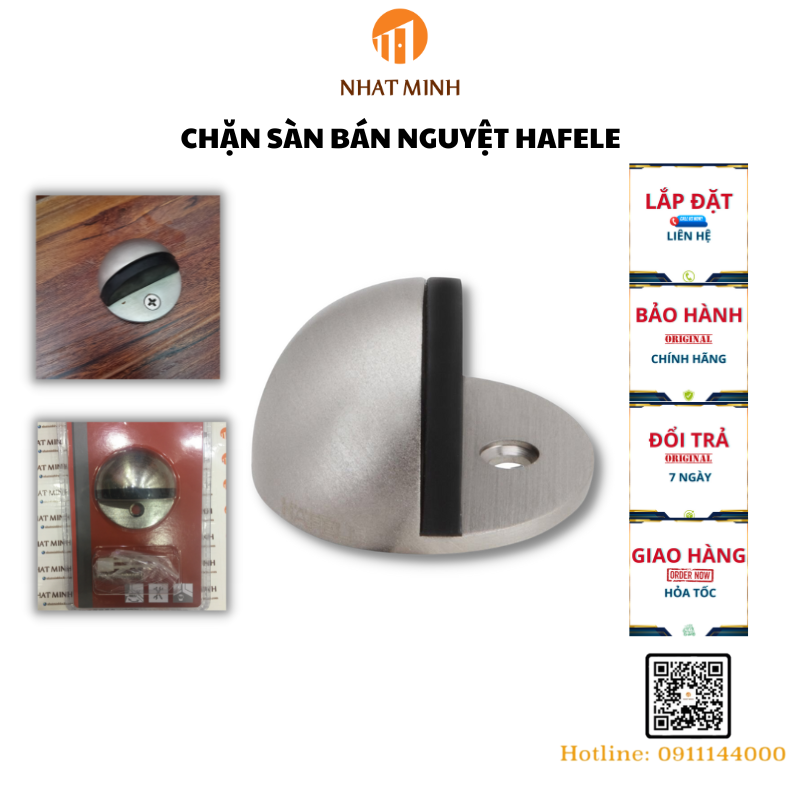 Chặn sàn bán nguyệt hafele 489.70.230 màu inox mờ