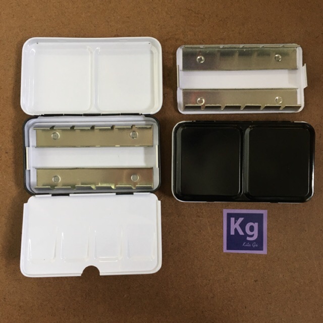 Hộp Thiếc Gập 3 Chuyên Dụng Đựng Màu Dạng Pan