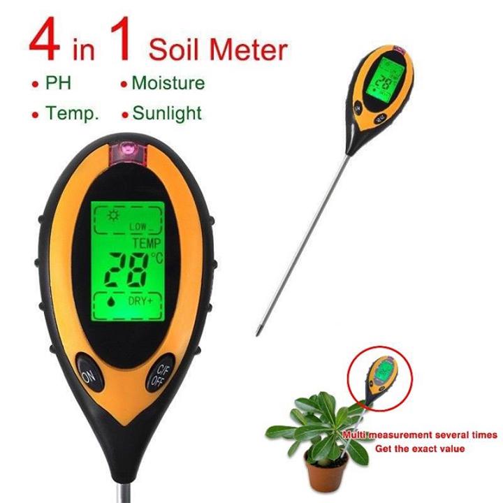 Máy đo ph đất 4 trong 1 có thể đo độ ẩm ánh sáng nhiệt độ