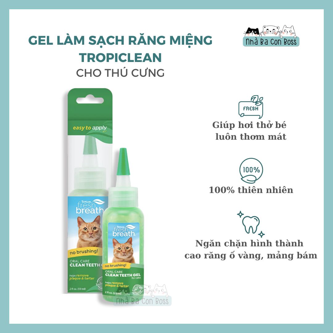 Gel Tropiclean Cho Mèo Chai 59ml