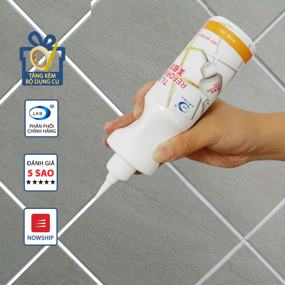 Sơn Kẻ Chỉ Gạch Cao Cấp LKB 280ml - Keo chà ron sứ làm mới mạch gạch sàn nền nhà tắm, tường, bồn rửa chén