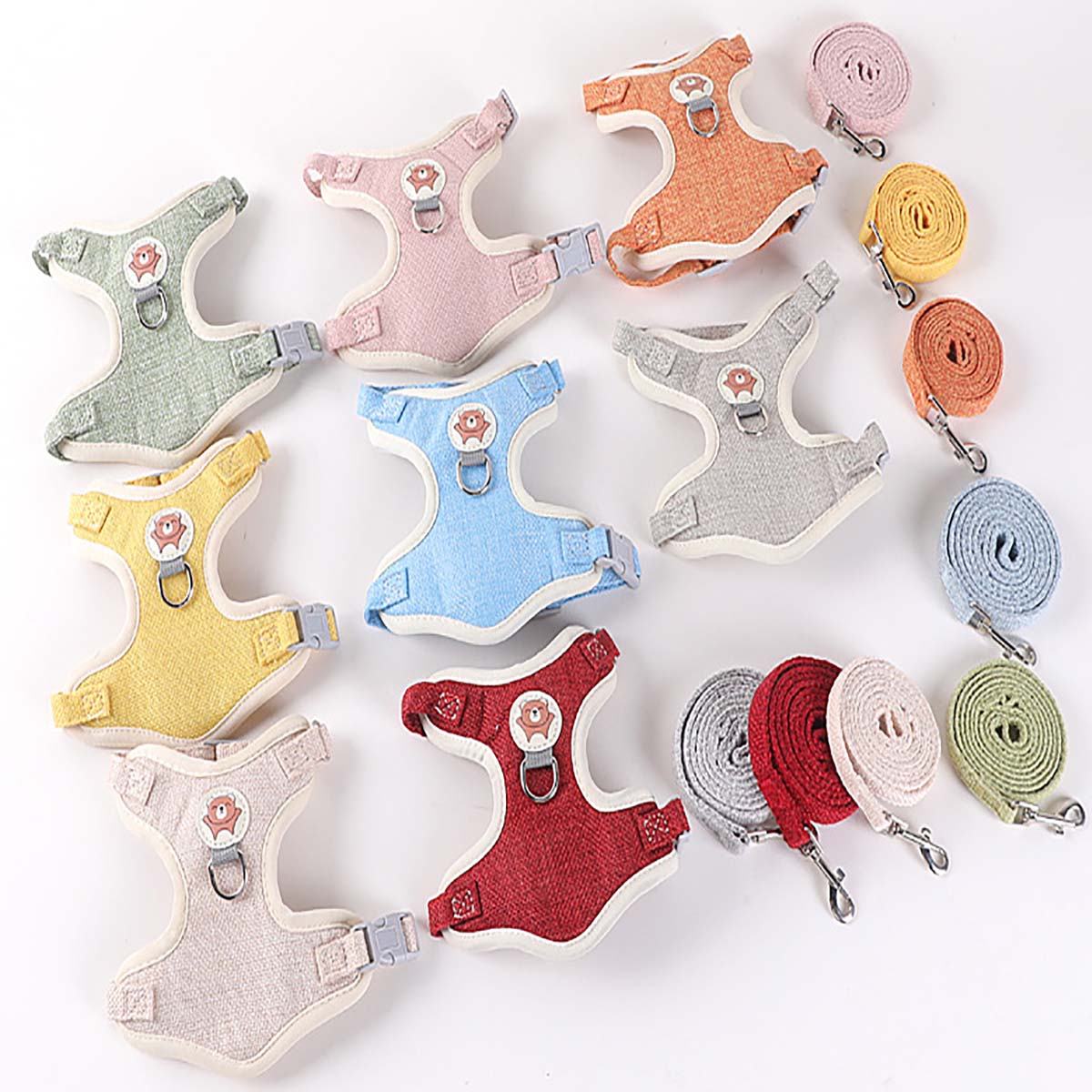 Áo yếm dắt chó con mèo thú cưng hamster dây xích cổ chó golden poodle police dài bộ dây dẫn đeo dắt mèo cỡ lớn đi dạo
