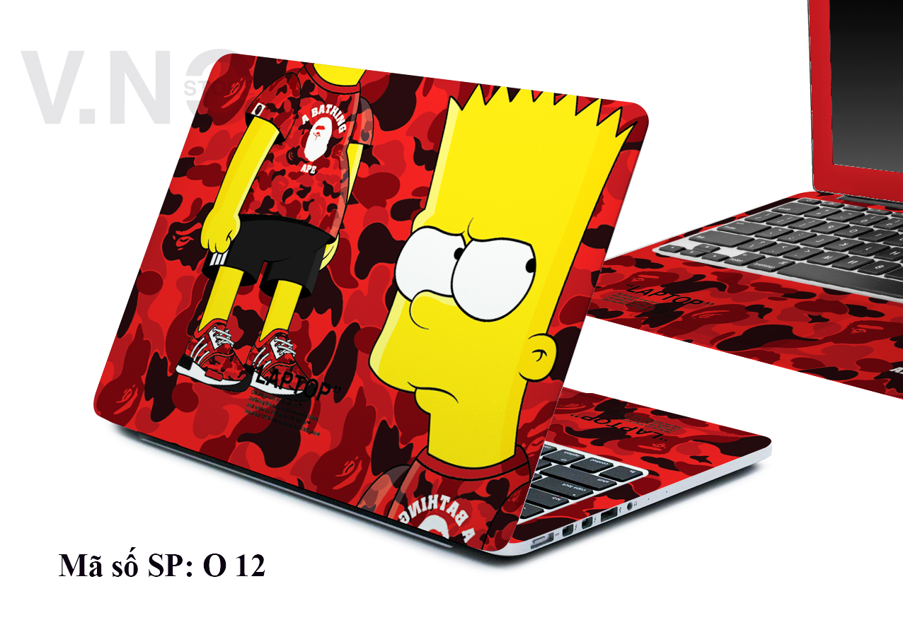 [HCM]Miếng dán laptop V.NO SKIN simpson cho các dòng máy dell/asus/acer/macbook/. . .