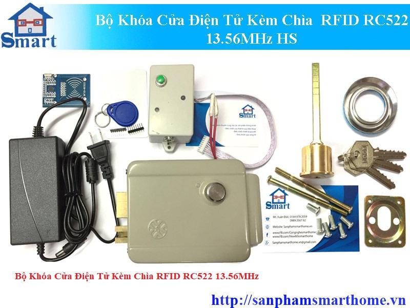 Bộ khóa cửa điện tử kèm chìa rfid rc522 13.56mhz
