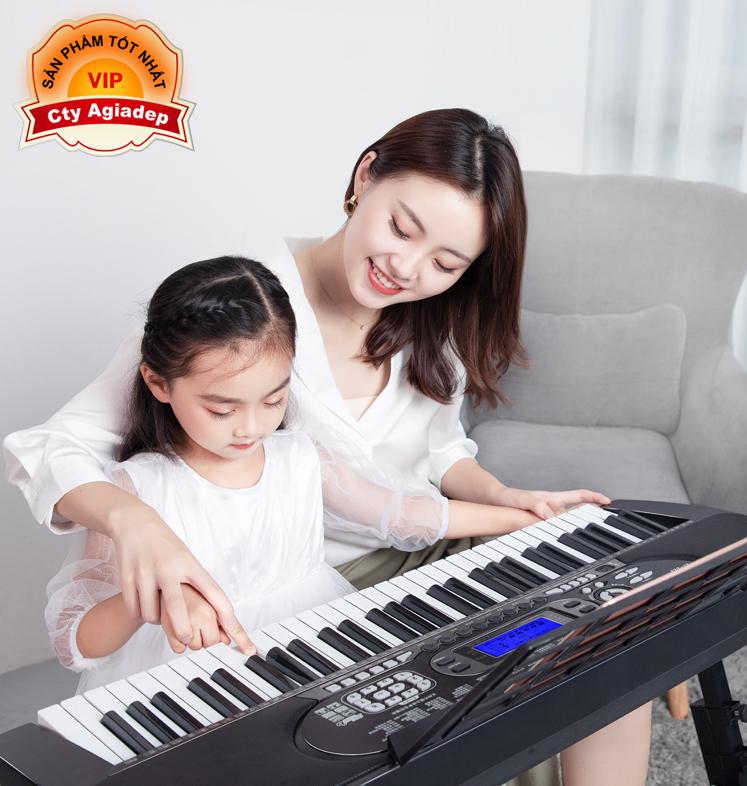 Bộ đàn organ 61 phím cho bé - đàn piano điện tử kèm mic cho bé - hàng chính hãng