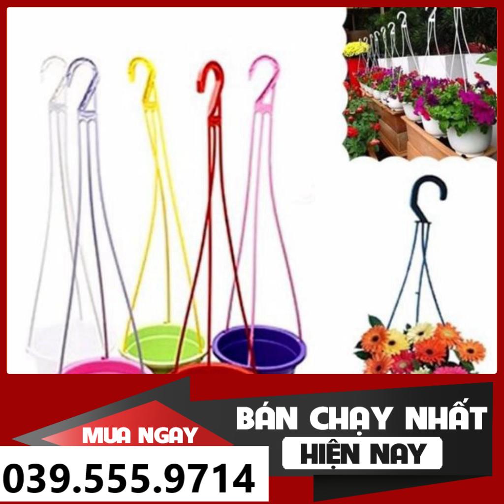 10 chậu treo bí nhỏ (chậu nhựa treo gấp) - nhựa bền đẹp có lỗ thoát nước