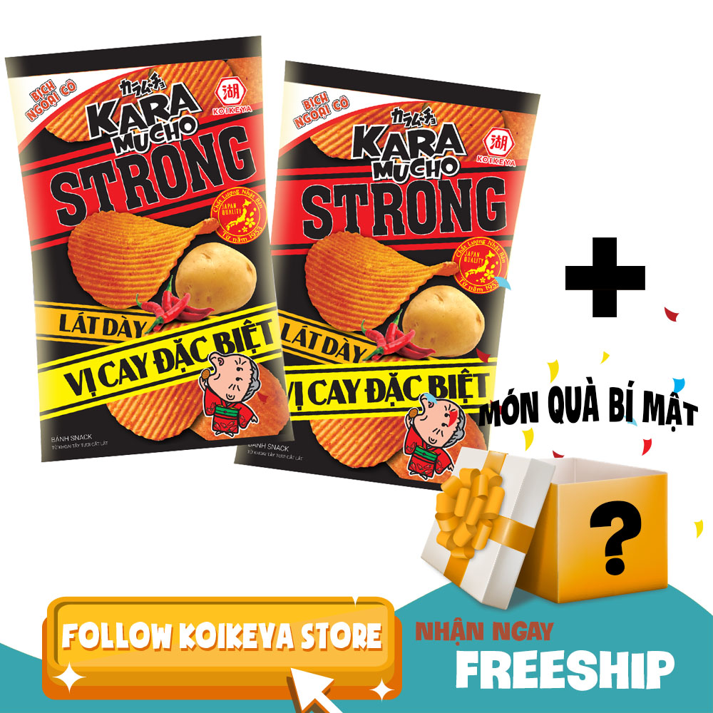 Lốc 2 gói Snack khoai tây Karamucho Strong vị cay đặc biệt 80g