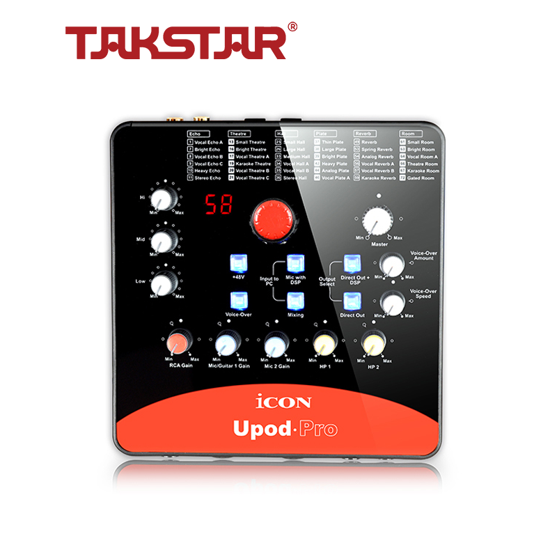 Sound Card Icon Upod Pro 72 Hiệu Ứng Âm Thanh, Chống Trễ Thu Âm Livestream Hát Karaoke Chính Hãng Cao Cấp Bảo Hành 1 Năm